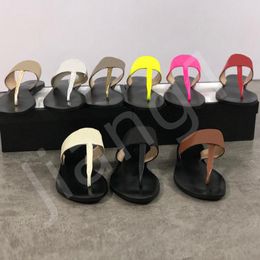 High Quality 2022 designer slides Women slippers flip flops Leather WomenG sandal with Double Metal Black White Brown G' Summer Beach Sandals bee#1299