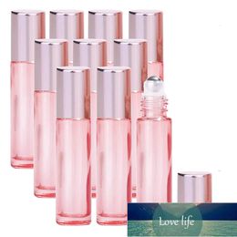 10ml Empty Glass Bottles Roller Bottles With Stainless Steel Balls Essential Oil Roll On Bottles With Rose Gold Cap
