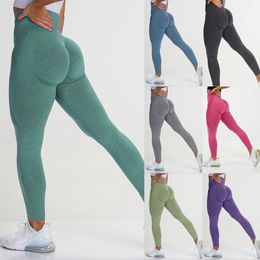 Push up Leggings senza cuciture Donna Sport Legging Fitness Collant a vita alta Sexy Soft Leggins da donna Palestra Yoga Pantaloni da allenamento elastici 220607