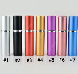 Perfume Bottle 5ml Aluminium Anodized Compact Perfume Bottles Aftershave Atomiser Atomizer Fragrance Glass Scent-Bottles 5000pcs DAS478