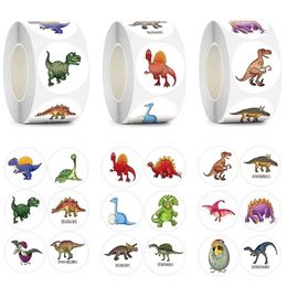 50 500pcs Cute Animal Dinosaur Stickers For Kids 1 Inch Boy Toy Game Birthday Classroom Party Reward Decoration 220716