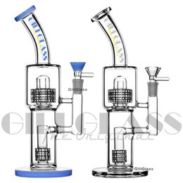 12 inchens Tall Gravity Glass Bong Smoking Glass Pipe Bubbler Stereo Matrix perc Heady Glass Dab Rigs Water Bongs With 14mm Bowl hookahs