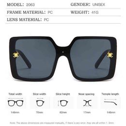 Luxusdesigner Vintage Übergroße quadratische Sonnenbrille Frauen klassisch beliebte große Rahmen Sonnenbrillen für Frauen UV400 Y220719