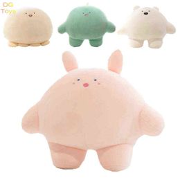 Cute Octopus Dumplings Plush Round Ball Animal Monsters Toy Owl Food Doll Stuffed Cartoon Dinosaurs Penguin White Bear Kid J220704