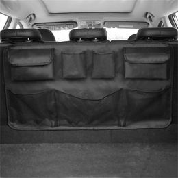 Car Organiser Universal Trunk Adjustable Backseat Storage Bag Net High Capacity Multi-use Oxford Drink Seat Back BoxCar