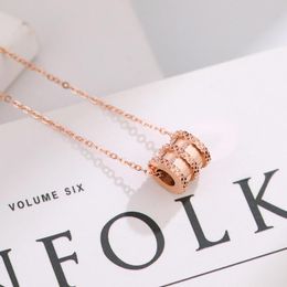 Pendant Necklaces Gold Necklace Classic Tubular Design Pure Chain Fine Jewelry Gift For WomenPendant