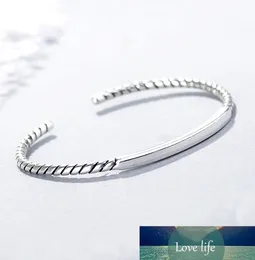 Thai Silver Bangle Fashion Simple Open Cuff Bracelets For Women Jewellery 925 Sterling Silver