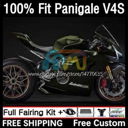 OEM Bodywork For DUCATI Panigale V 4 V4 S R V4S V4R 2018 2019 2020 2021 Body Kit 1DH.16 Street Fighter V4-S V4-R 18-21 V-4S V-4R 18 19 20 21 Injection Mould Fairing flat black