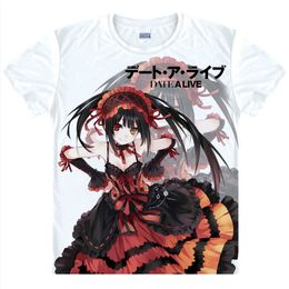 Anime Date A Live Tokisaki Kurumi Casual T-Shirt DIY Custom Made Tops Short Sleeve Summer Funny Tshirt 220609