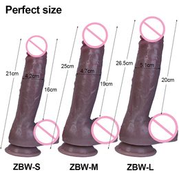 Realistic Dildos Erotic Black Skin Dick with Super Strong Suction Cup sexy Toys for Woman Men Artificial Penis G-spot Simulation