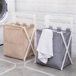 Wall Hanging Cotton Linen Laundry Basket Underwear Storage Barrel Toys Sundries Clothing Bucket Organizer Holder Bags