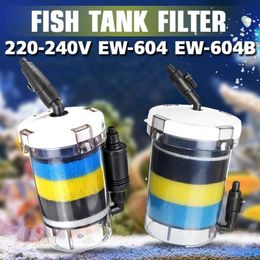 220V240V 800Lh 14W Fish Tank Filter Ultraquiet External rium Bucket Sponge Water Purification EW604B Y200917