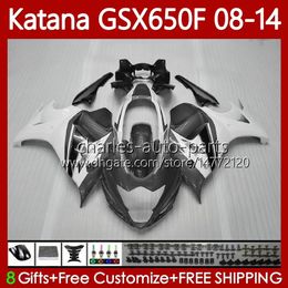 Bodys For SUZUKI KATANA GSXF 650 GSX-650F GSX 650F Bodywork 120No.36 GSXF650 Grey white GSX650F 08 09 10 11 12 13 14 GSXF-650 2008 2009 2010 2011 2012 2013 2014 Fairing