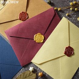 10pcslot Retro Hemp Texture Western for Wedding Party Invitation Greeting Cards Gift lopes Customized 220711