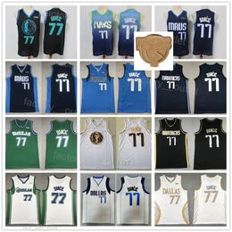 The Finals Man Basketball Luka Doncic Jersey 77 All Stitched Team Colour White Green Black Navy Blue For Sport Fans Embroidery Pure Cotton