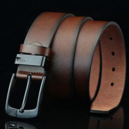 Belts Luxury Strap Male For Man Faux Leather Classic Vintage Pin Buckle Men Belt High Quality Large Size Accessories XA24C