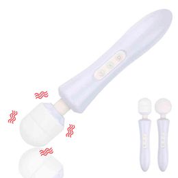 NXY Vibrators 20 Frequency 8 Speed Powerful Magic Wand Sex Toys for Women Huge Head AV Rod Body Massage 0408