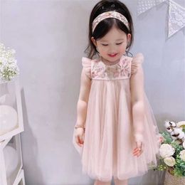 Fashion-Qulaity Summer Baby Girls Dresses Kids Girl Lace Cotton Dress Children pink clothing 80-160 size