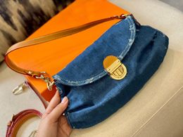 Welfare 5A Designers Women Washed Denim Bag LOULOU Puffer Fashion Classic flap bag messenger bag Shopping Bags Luxury Handbag Purse Chain Cowboy Crossbody bule pink