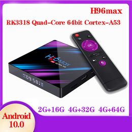 tv box sets UK - H96 MAX RK3318 Smart TV Box Android 10 4G 64GB 4GB 32GB 4K Youtube Wifi BT Media Player H96MAX TVBOX Set-Top Box 2G16G288N267s