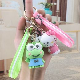 Cartoon Key Chain Glue Pudding Happiness.how Dog Lovers Keychain Creative Diy Bag Accessories Chains Iron Alloy Fashion