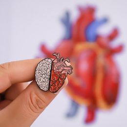 Pins Brooches Brain And Heart Anatomy Cerebrum Brooch Neurology For Doctors Nurses Lapel Pin Bags Badge GiftsPins BroochesPins