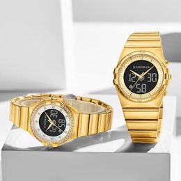 Wristwatches 9079 Men's Watches Simple Steel Belt Waterproof Quartz Women's Watch Trend And Women Couple Pair WristwatchWristwatches