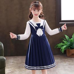 Clothing Sets Children Jk Uniform Girls College Style Skirt High Waist A-Line Anime Short Sleeve Bow Sailor Dress Pretty