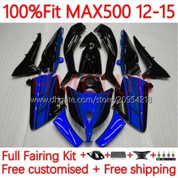 Injection mold Fairings For YAMAHA TMAX-500 MAX-500 T MAX500 12-15 Bodywork 33No.81 TMAX MAX 500 TMAX500 12 13 14 15 T-MAX500 2012 2013 2014 2015 OEM Body kit blue black