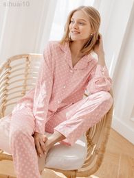 Hiloc Stip Loungewear Sets Womens Outfits Long Sleeve Pants Fit Female Set Nightwear Women Pyjamas 2022 Nightwear L220803