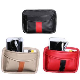 Car Organiser Auto PU Leather Seat Storage Bag Mobile Phone Holder Automobile Styling 3 Colours