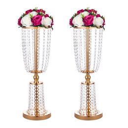 Decoration Weddings Centrepieces & Table Gold Wedding Centre Vases Metal Vase Household Decoration Decorations centrepieces