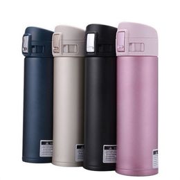 Fashion 4 Colours 500ml Stainless Steel Insulated Cup Coffee Tea Thermos Mug Thermal Bottle Thermocup Travel Drink Y200106