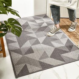 Carpets Entrance Rug Modern Geometric Style Polypropylene Material Small Floor Mat Wear-Resistant And Dust Removal CarpetCarpets