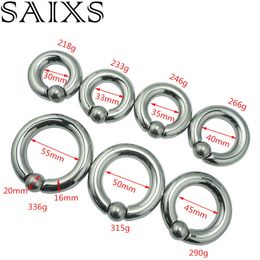 New BDSM Ball Lock Scrotum Stretcher Metal Penis Bondage Cock Ring Delay Ejaculation Stainless Steel Male sexy Toys