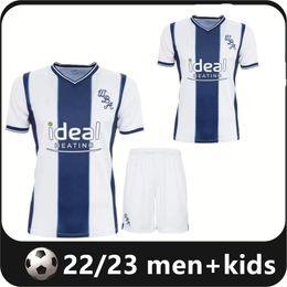 -22 23 camisa de futebol de futebol de Bromwich West Bromwich Livermore Diang Brunt Albion Camisa de futebol 2023 2022 Home Robson-Kanu Phillips Homem Kit Kit Desen Unifels