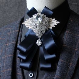 Bow Ties Men Tie Luxury Vintage Retro Rhinestone Bowtie Business Wedding Multi-layer Bowknot For Groom Party Accessories Donn22