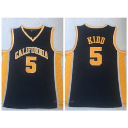 Nikivip Mens California Golden Bear Jason Kidd #5 College Basketball Jersey Vintage Dark Blue Shirts University Stitched
