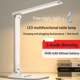 Table Lamps Desk Lamp Eye Protector Charging Small Reading For Bedroom Led RechargableTable