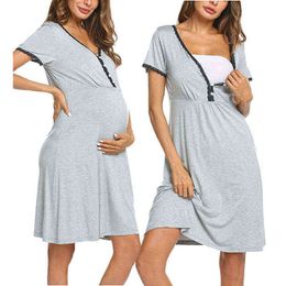 2020 European and American Sexy Women's Clothing Lace Dress Maternity Breastfeeding Skirt Pregnancy Dress G220309
