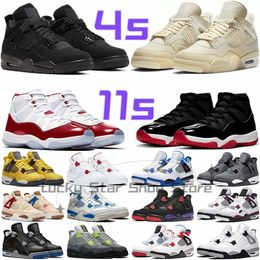 Jumpman 4 Men Basketball Shoes 11 Mens Womens Sneakers 4s Black Cat University Blue Infrared Cactus Jack Cool Grey 11s Bred Outdoor Sports Trainers
