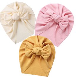 Cotton Soft Beanie for Newborn Hospital Warm Head Accessories Baby Girls Sold Turban Bowknot Hat Toddlers Headdress Headwrap Cap