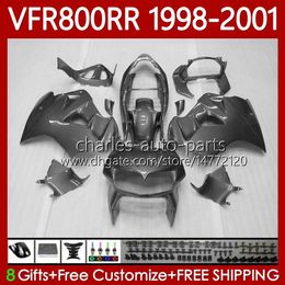 Body Kit For HONDA Interceptor VFR 800RR 800 CC RR VFR800RR 1998 1999 2000 2001 Bodywork 128No.93 VFR-800 800CC VFR800R 98-01 VFR800 Gloss Grey RR 98 99 00 01 Fairing