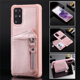 Fashion Embossed Wallet Cases For Samsung S8 S9 S20 Plus S10E S10 5G S20Ultra Note 8 9 10 20Ultra Zipper Case Cover