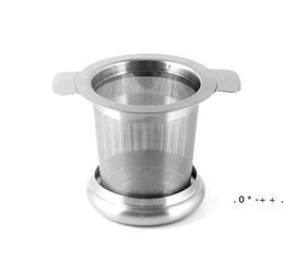 Reusable Stainless Steel Tea Infuser Basket Fine Mesh Strainer with 2 Handles Lid-Tea and Coffee Philtres for Loose Tea-Leaf GCE13450
