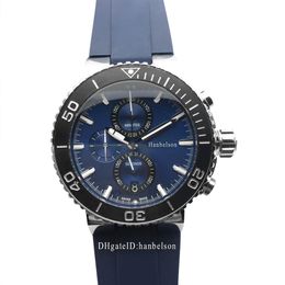 NEW Mens Sport Watch Wristwatches montre Japan Quartz movement Chronograph blue face Wristwatches Steel Case montre de luxe254o