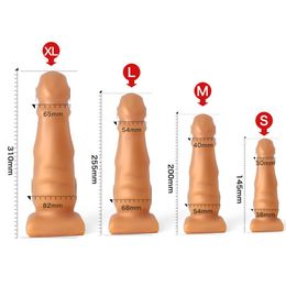 310mm XL Dildo with Powerful Suction CupRealistic Penis sexy Toy Flexible G-spot Curved Shaft and Ball