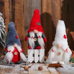 Christmas Decorations Plush Gnome Faceless Doll Merry Stand Posture For Home Festival Ornament Xmas Navidad NatalChristmas