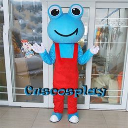 Mascot doll costume NEW STYLE High Quality Lovely Frog Mascot Costume Halloween Fancy Dress Animal Mascot Costume Christmas Advertising Appa
