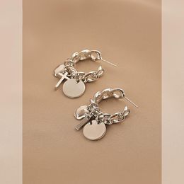Dangle & Chandelier Cross Hoop Earrings Unique Design Hoops Statement Punk Jewellery Gothic Accessories For WomenDangle